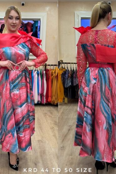 Crimson Cascade Dress