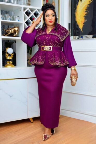 Regal Plum Peplum Set