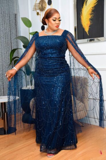 The "Noir Enchantment" Beaded Gown