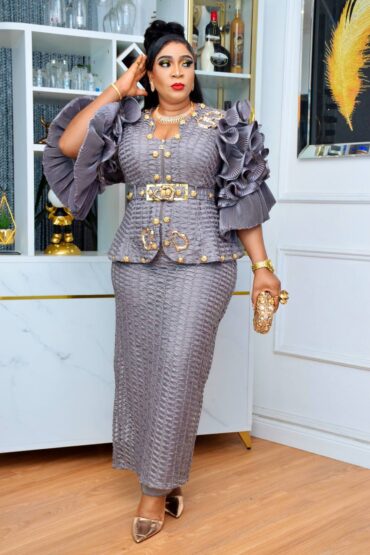 Silver Serenade Peplum Set