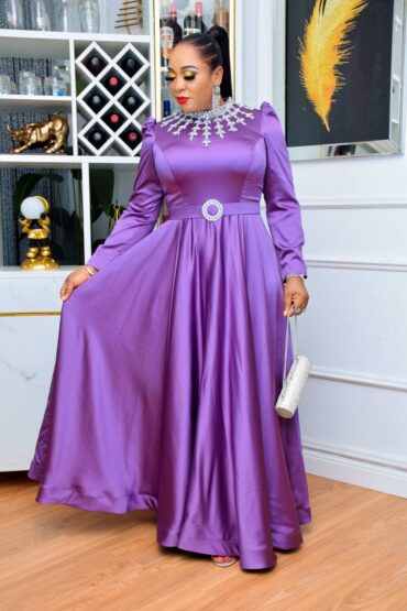 Majestic Lavender A-line Gown