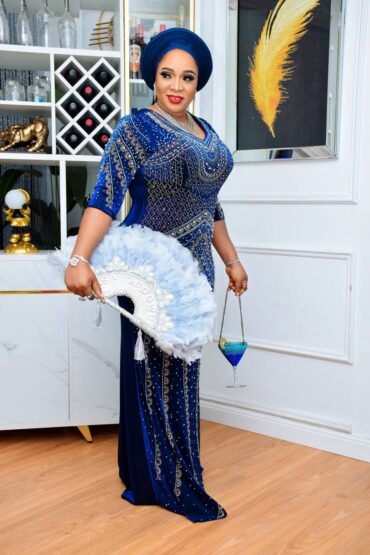 Noir Majestic Beaded Gown