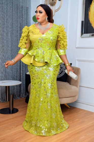 Yellow Serenity Embellished Gown