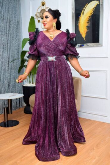 Violet Petals Midi Dress