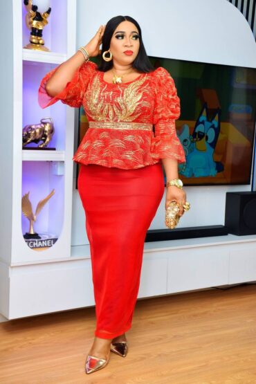 Scarlet Gala Peplum Gown