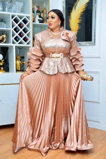 Rose Gold Splendor Sequin Gown